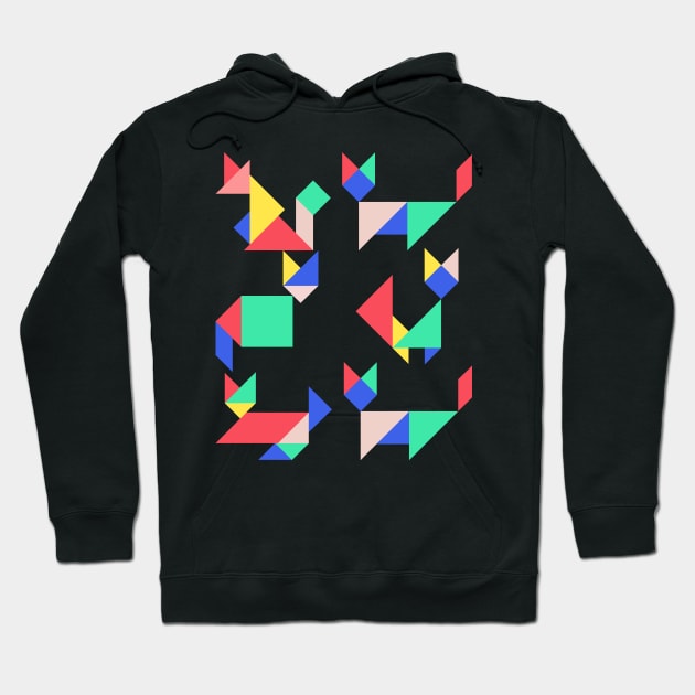 geometric cat Hoodie by A tone for life